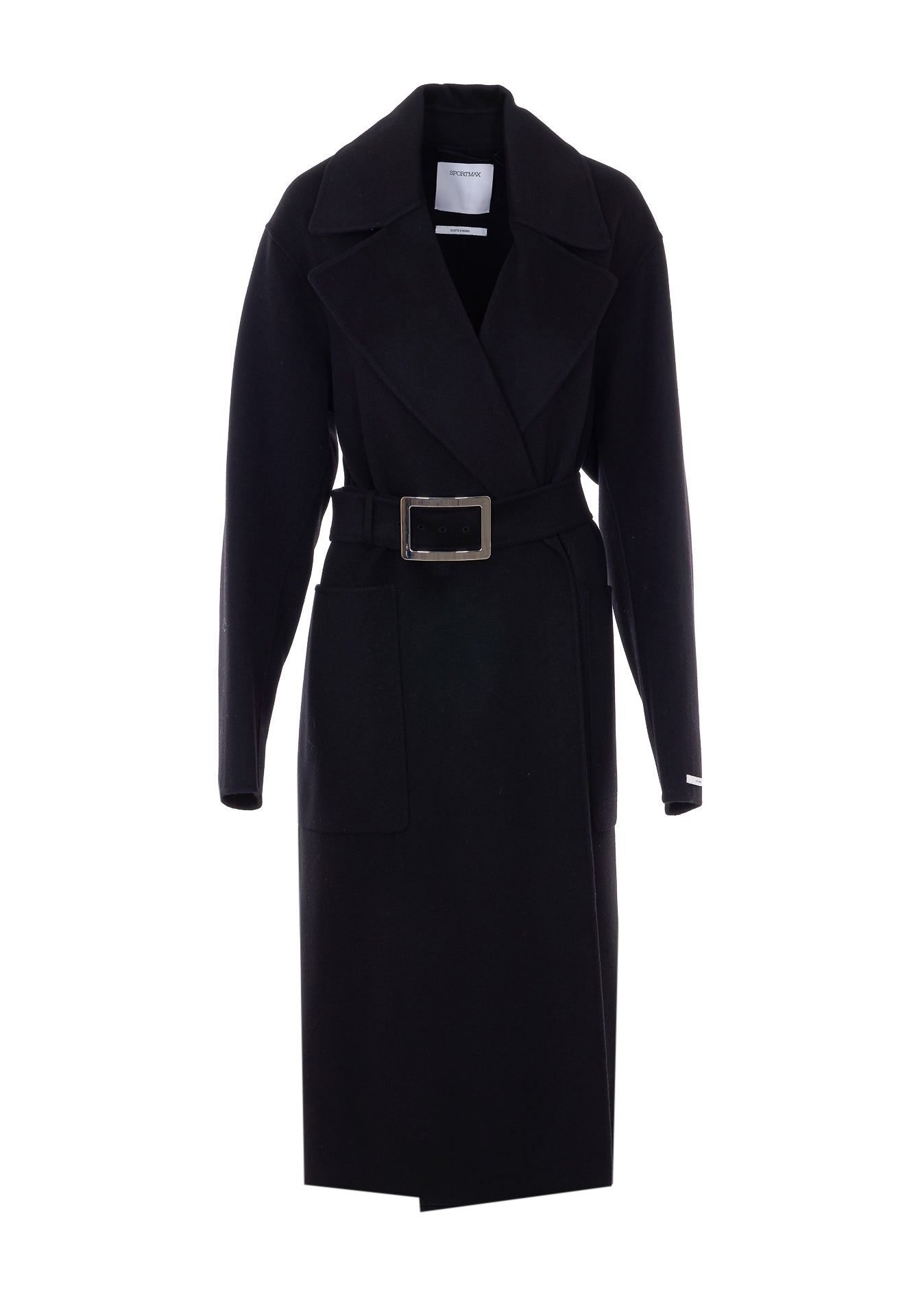 SportMax Coats Black Virgin Wool