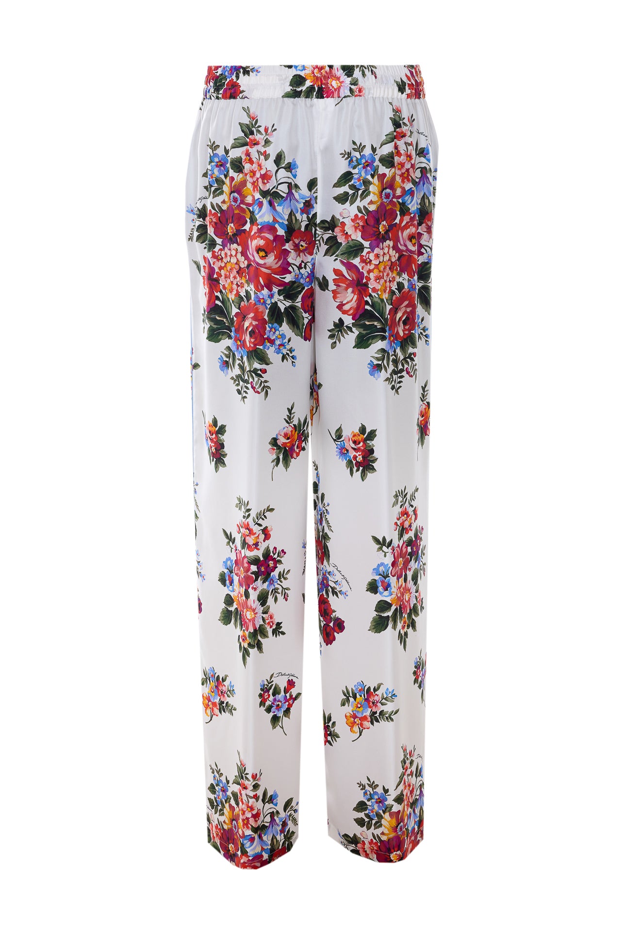 Dolce & Gabbana Trousers White Silk