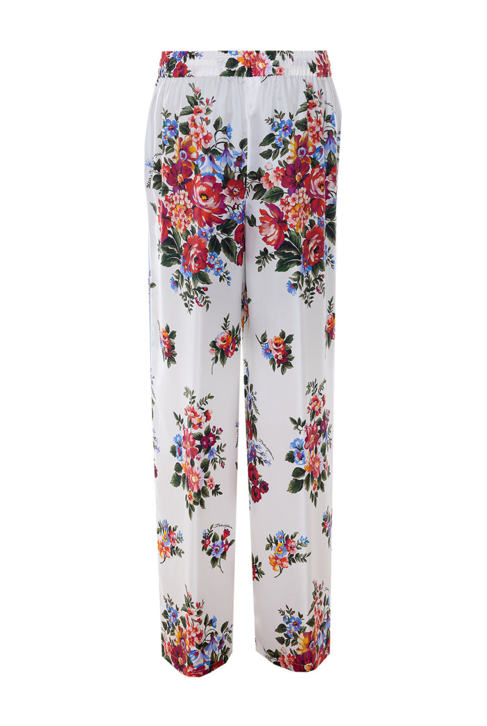 Dolce & Gabbana Trousers White Silk