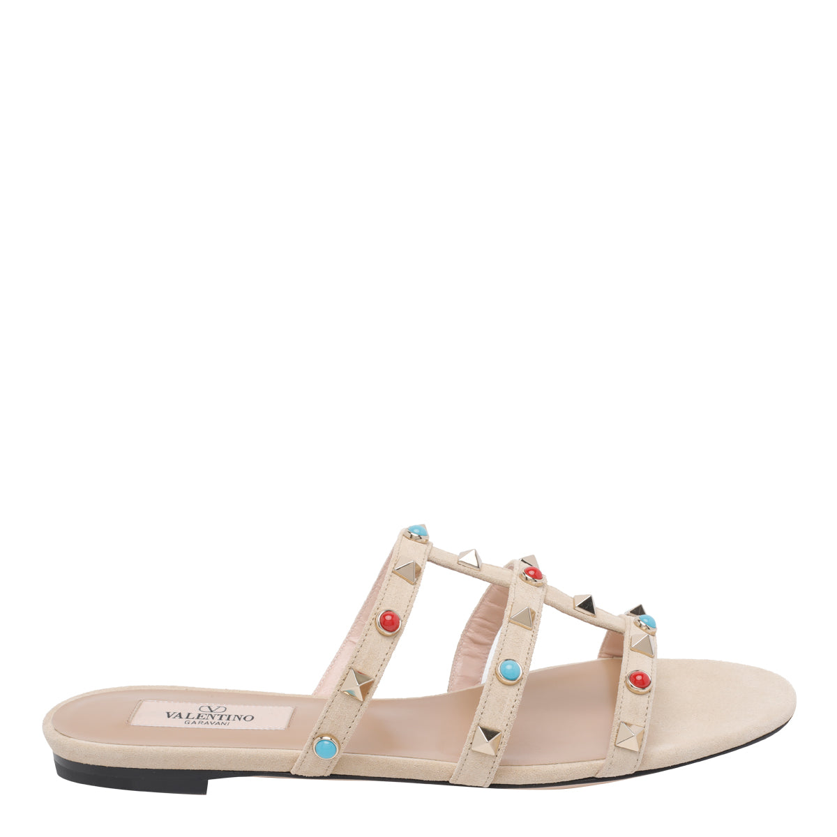 Valentino Garavani Sandals Beige Suede Leather/rubber Sole