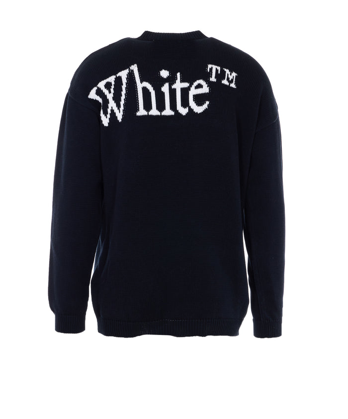 Off White Sweaters Black Cotton