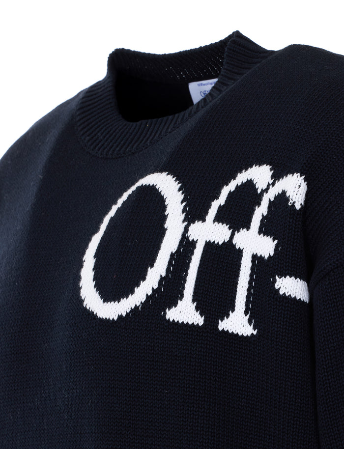 Off White Sweaters Black Cotton