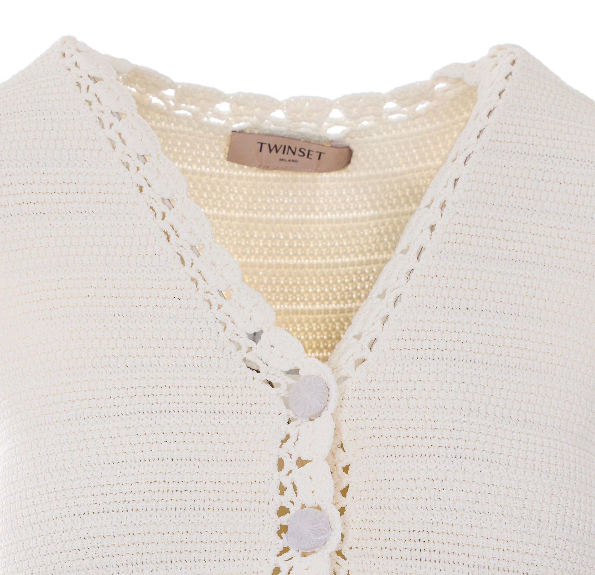 Twin-set Top White Viscose