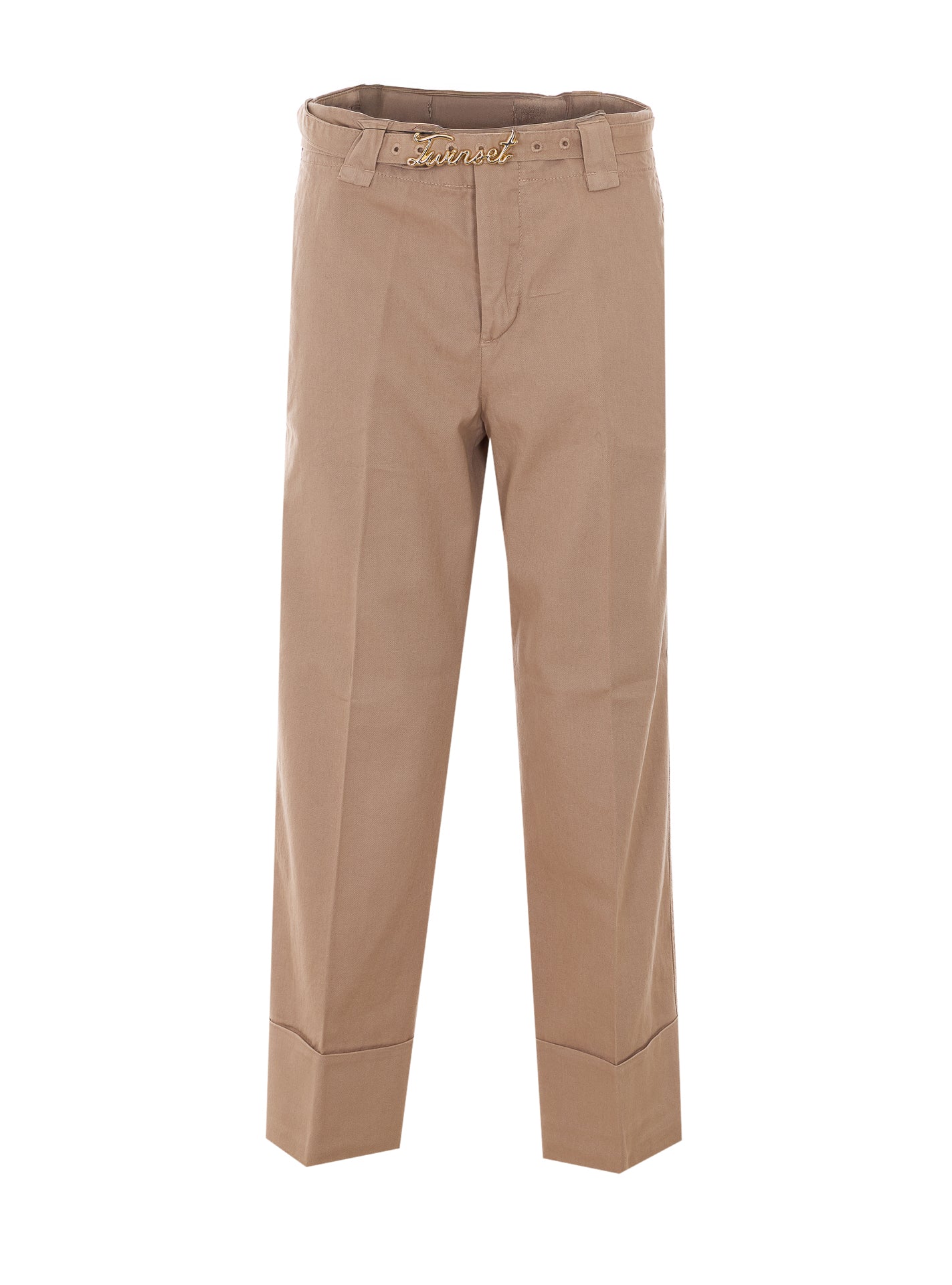 Twin-set Trousers Brown Cotton