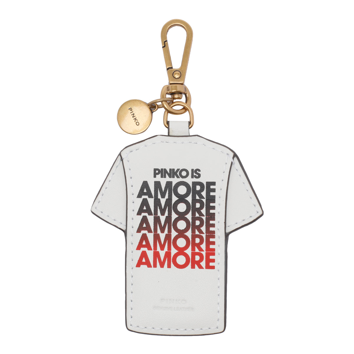 Pinko Keychains White Calf Leather