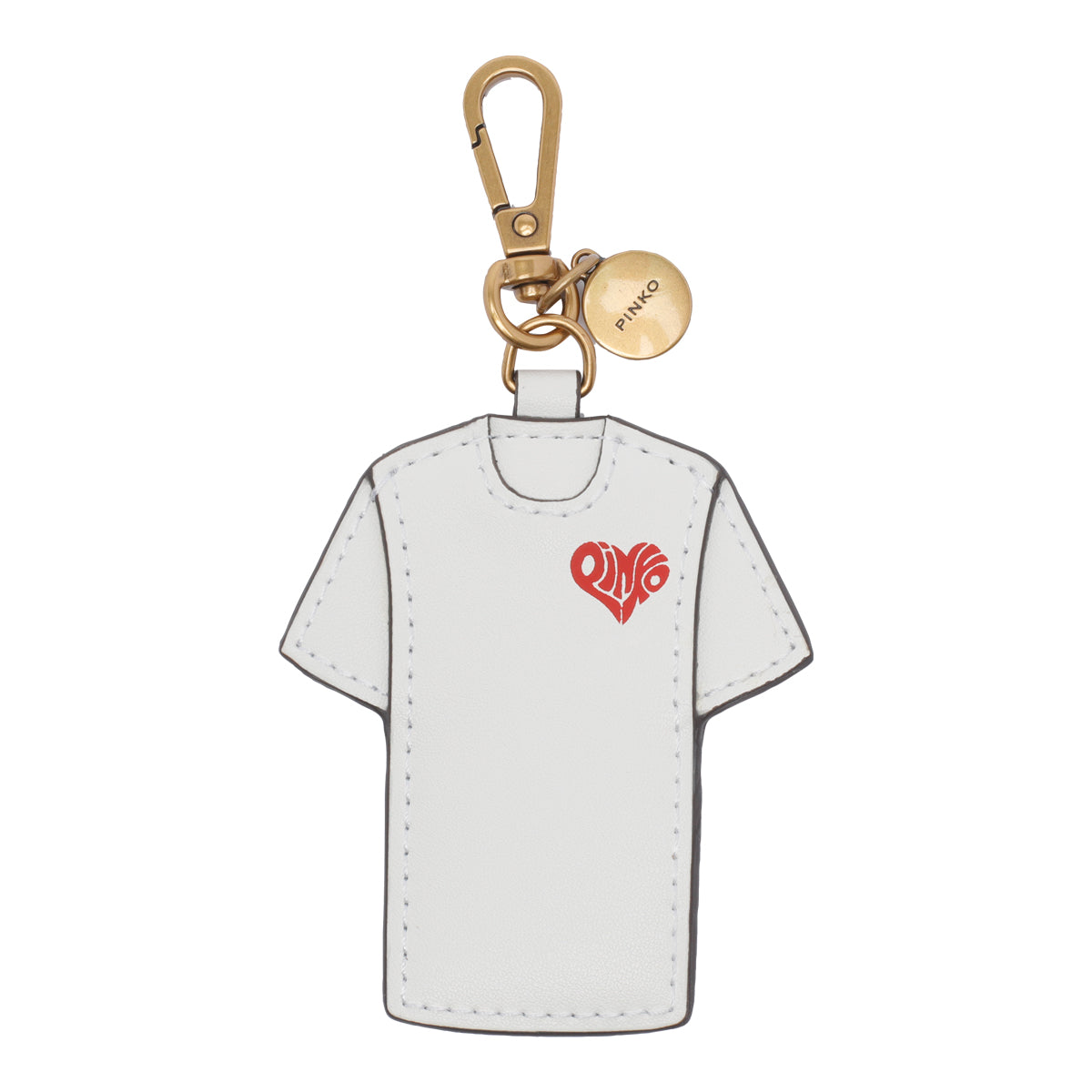 Pinko Keychains White Calf Leather