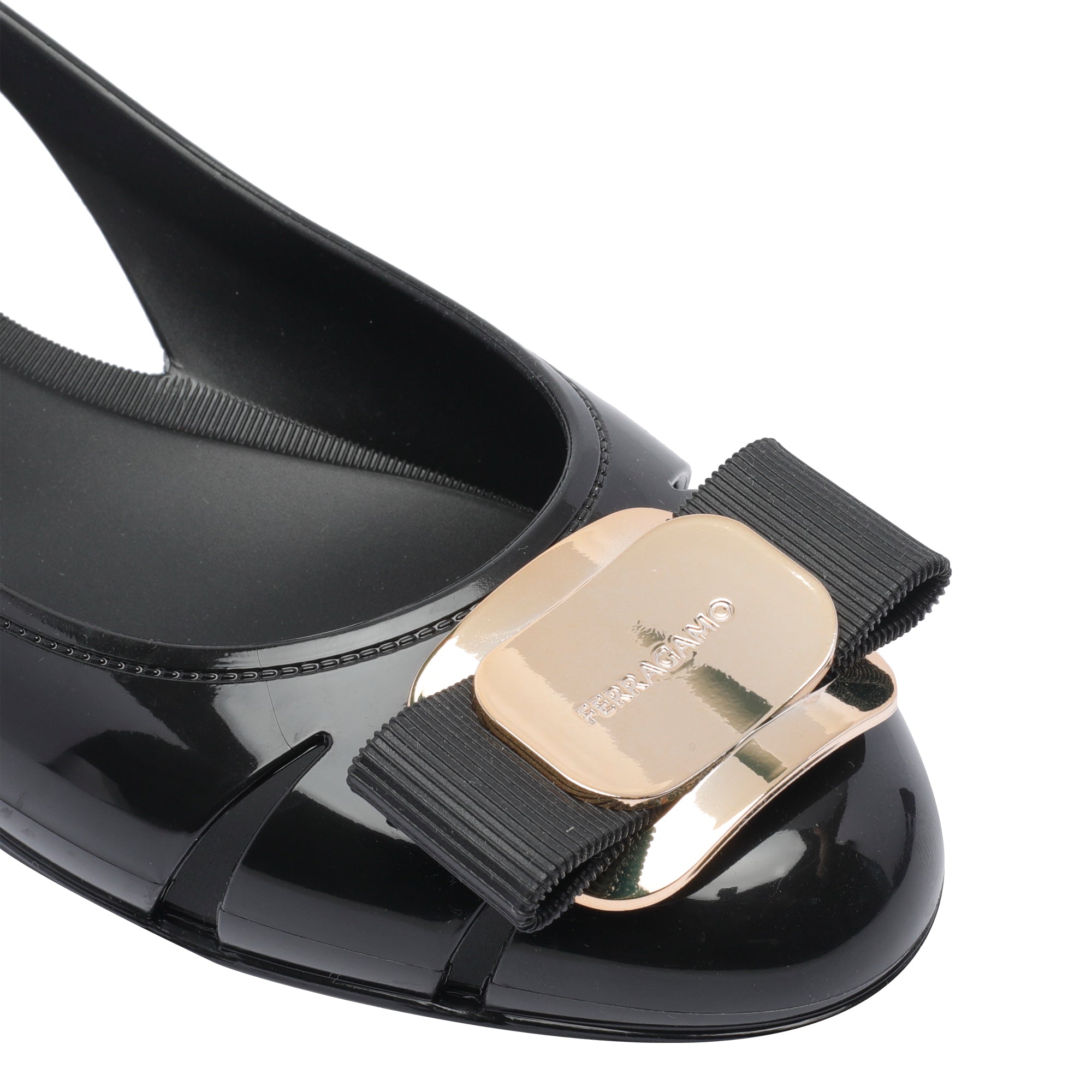 Ferragamo Flat Shoes Black Rubber/rubber Sole