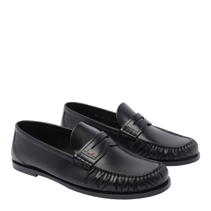 Saint Laurent Flat shoes Black Calf Leather/leather Sole