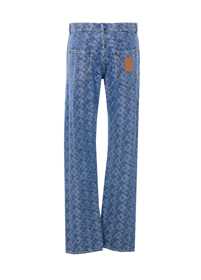 Lanvin Trousers Blue Cotton