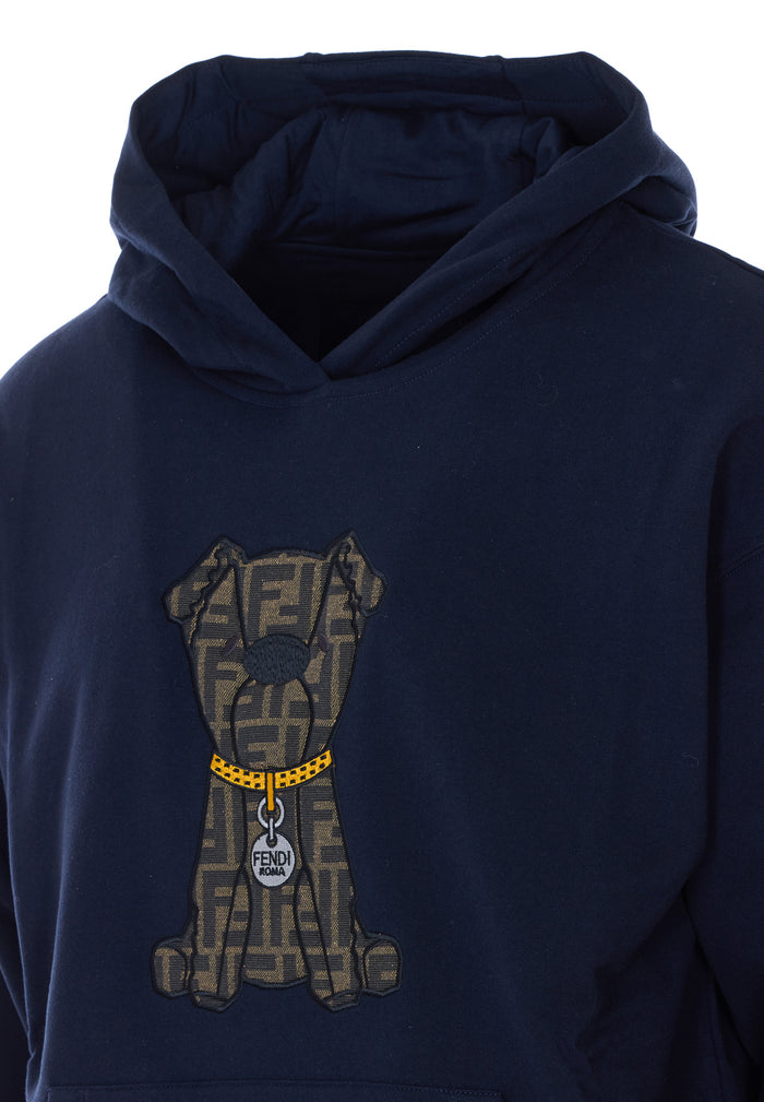 Fendi Sweaters Blue Cotton