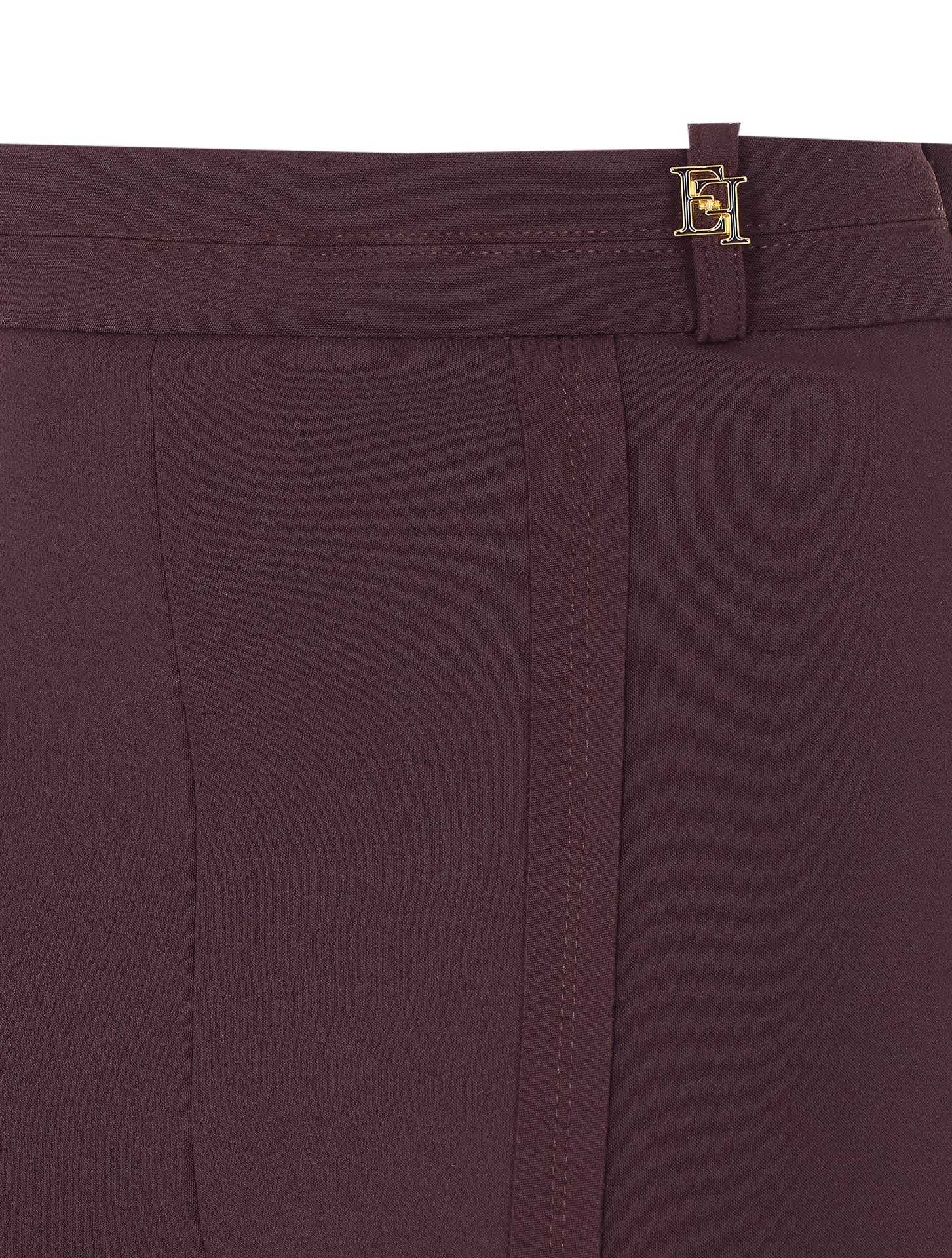 Elisabetta Franchi Trousers Brown Polyester