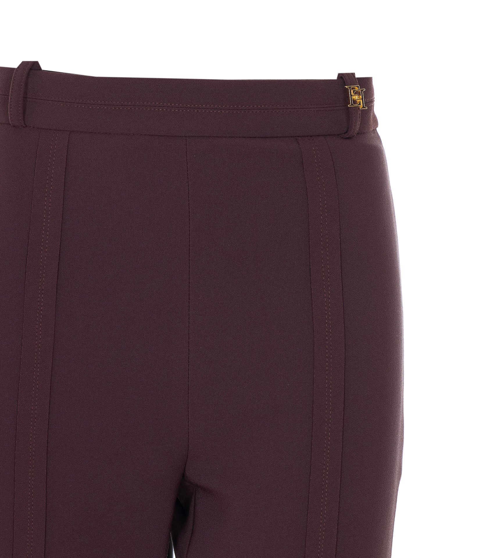 Elisabetta Franchi Trousers Brown Polyester