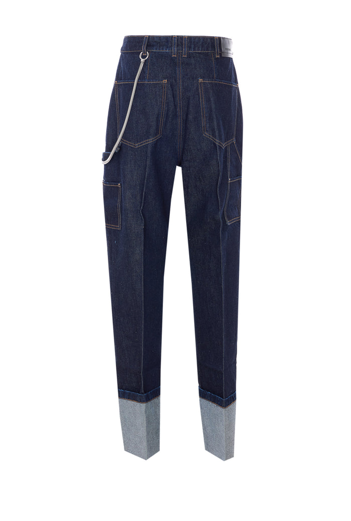 Sportmax Trousers Blue Cotton