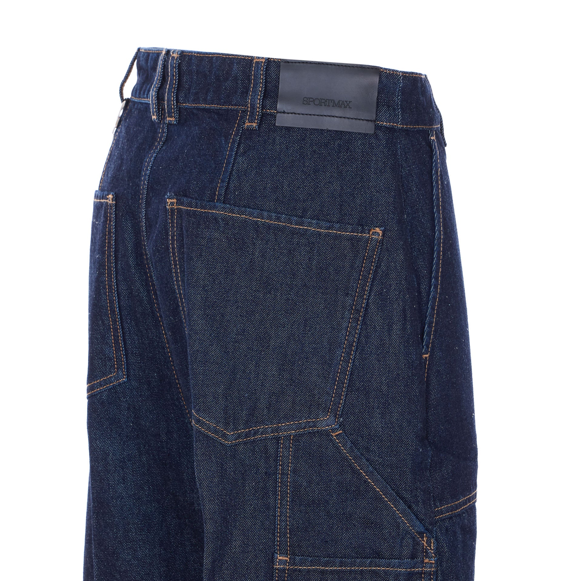 Sportmax Trousers Blue Cotton