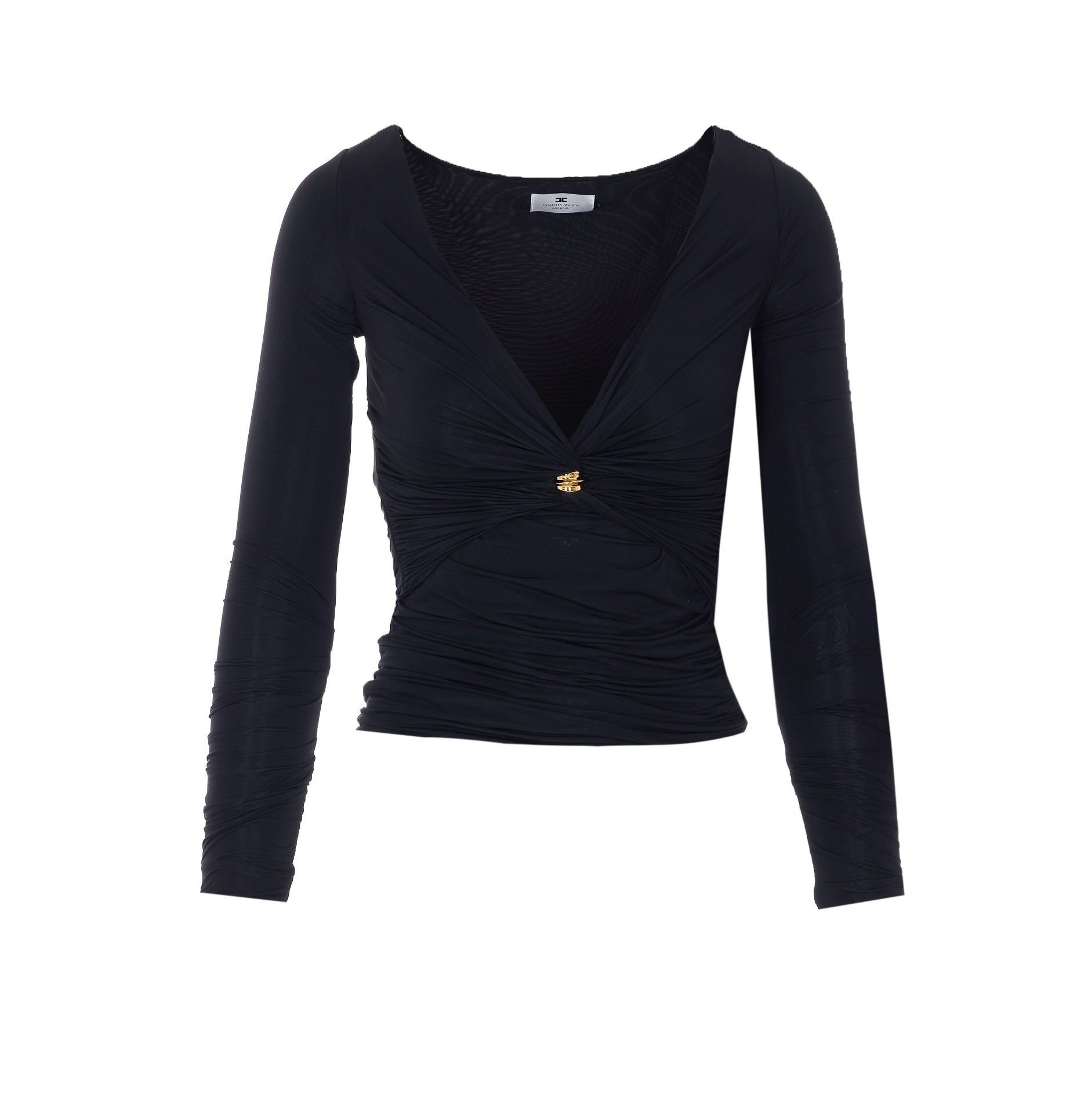 Elisabetta Franchi Top Black Viscose