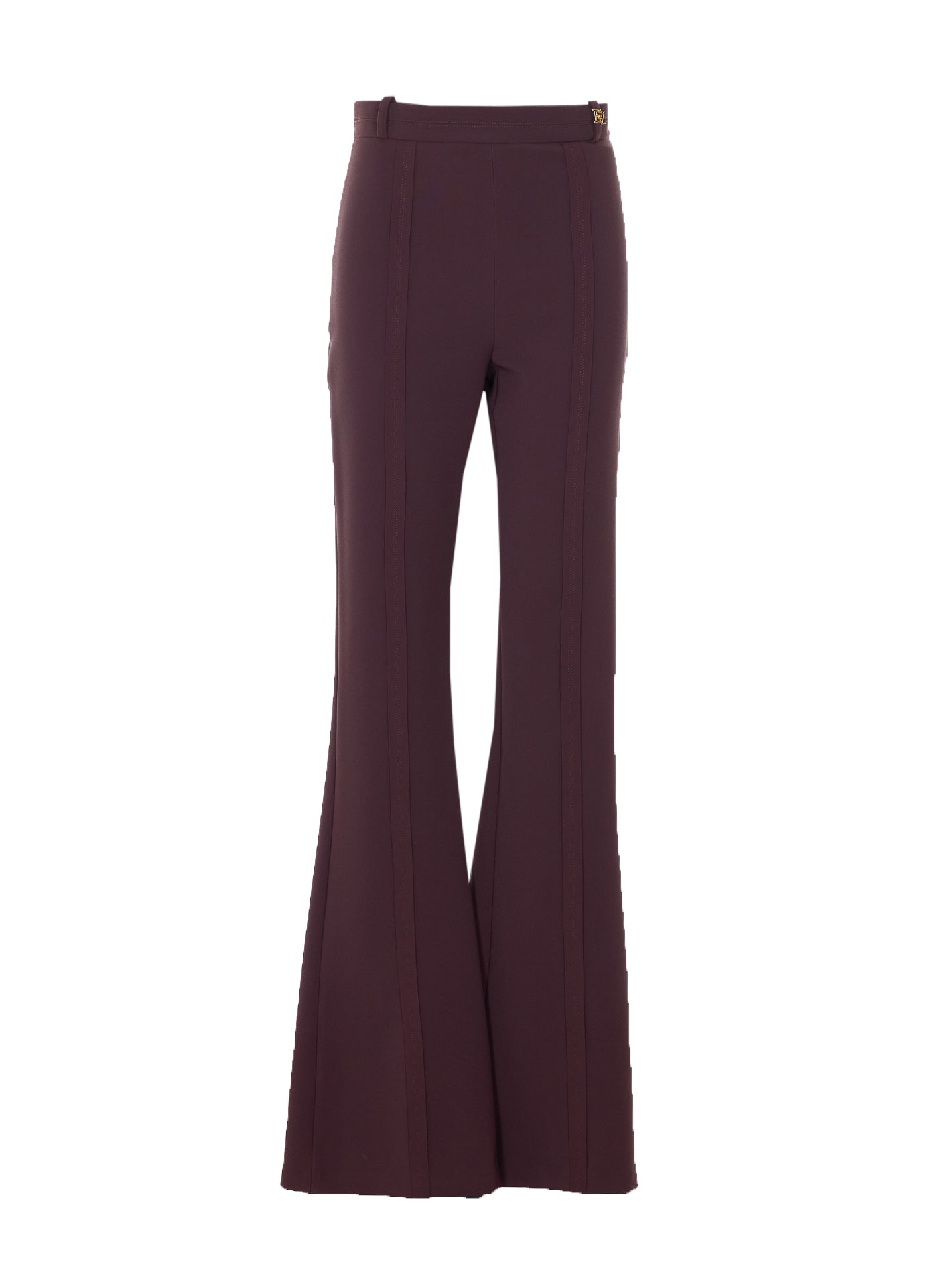 Elisabetta Franchi Trousers Brown Polyester