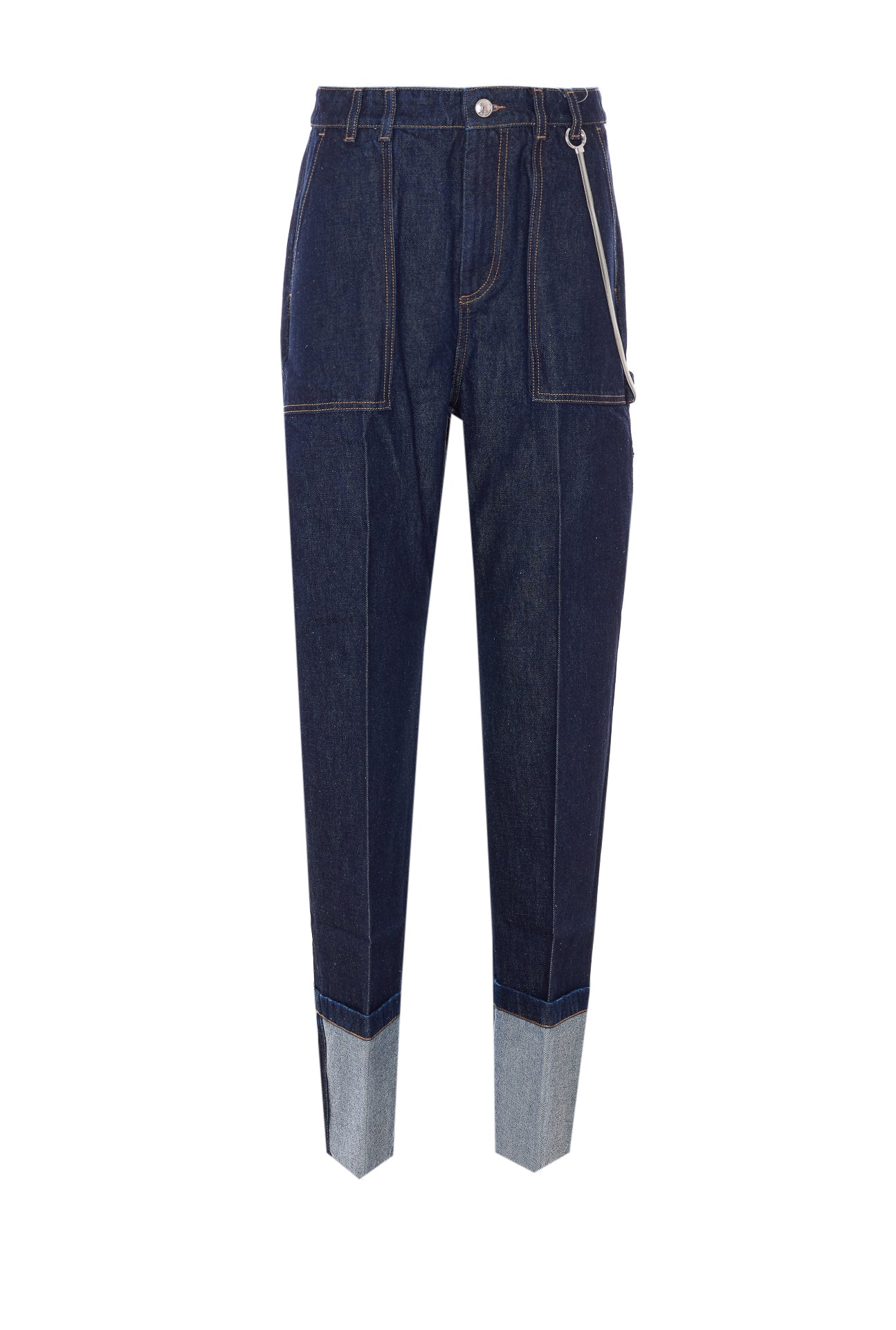 Sportmax Trousers Blue Cotton