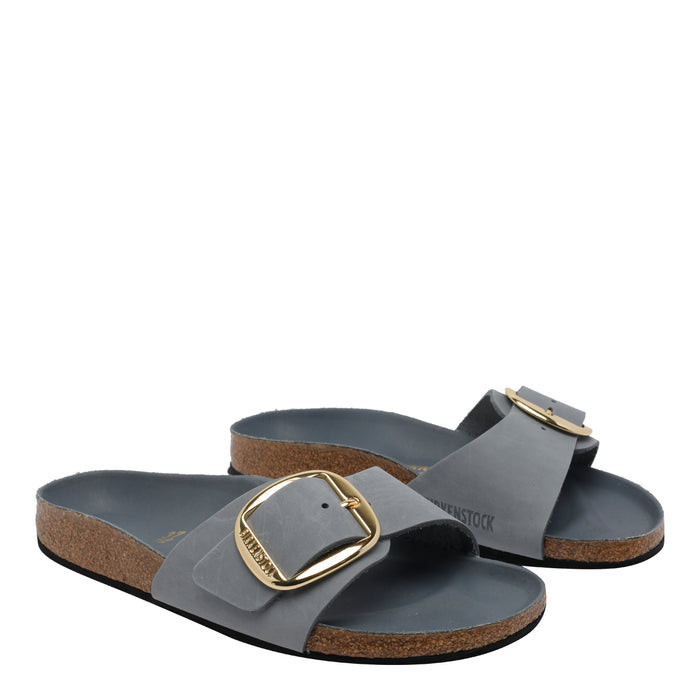 Birkenstock Sandals Grey Calf Leather/rubber Sole