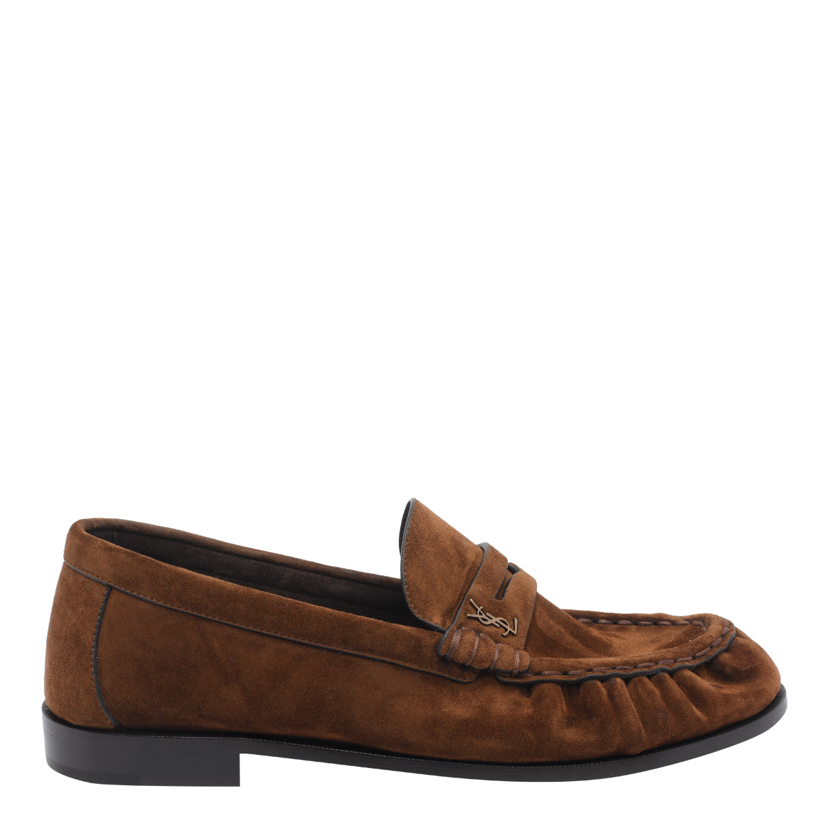 Saint Laurent Flat shoes Brown Suede Leather/leather Sole