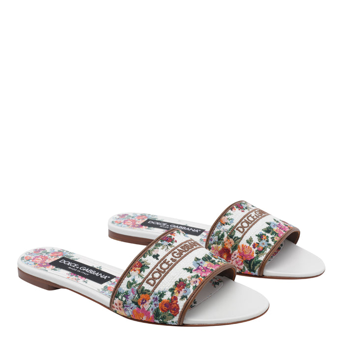 Dolce & Gabbana Sandals White Fabric