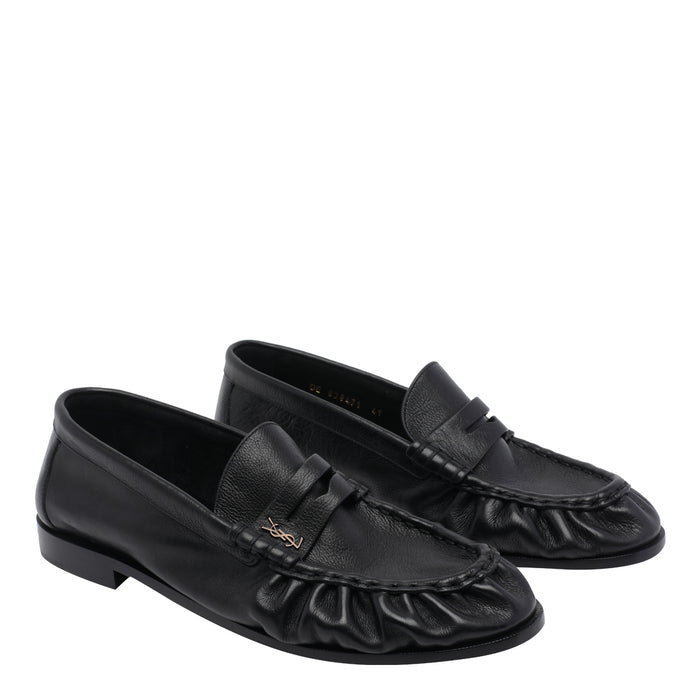 Saint Laurent Flat shoes Black Calf Leather/leather Sole