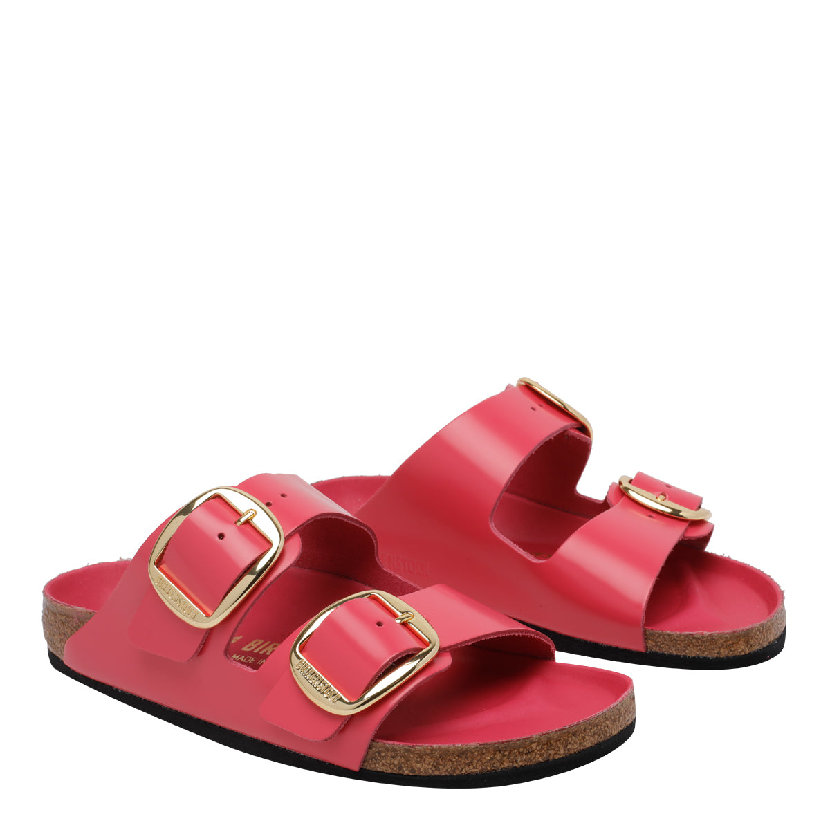 Birkenstock Sandals Fuchsia Leather / Rubber Sole