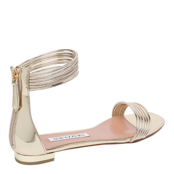 Aquazzura Sandals Golden Rubber/leather Sole
