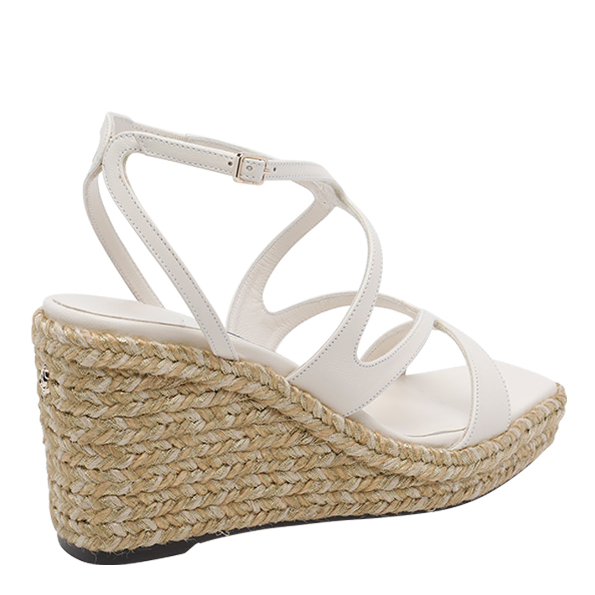 Jimmy Choo Sandals White Leather Leather/rubber Sole