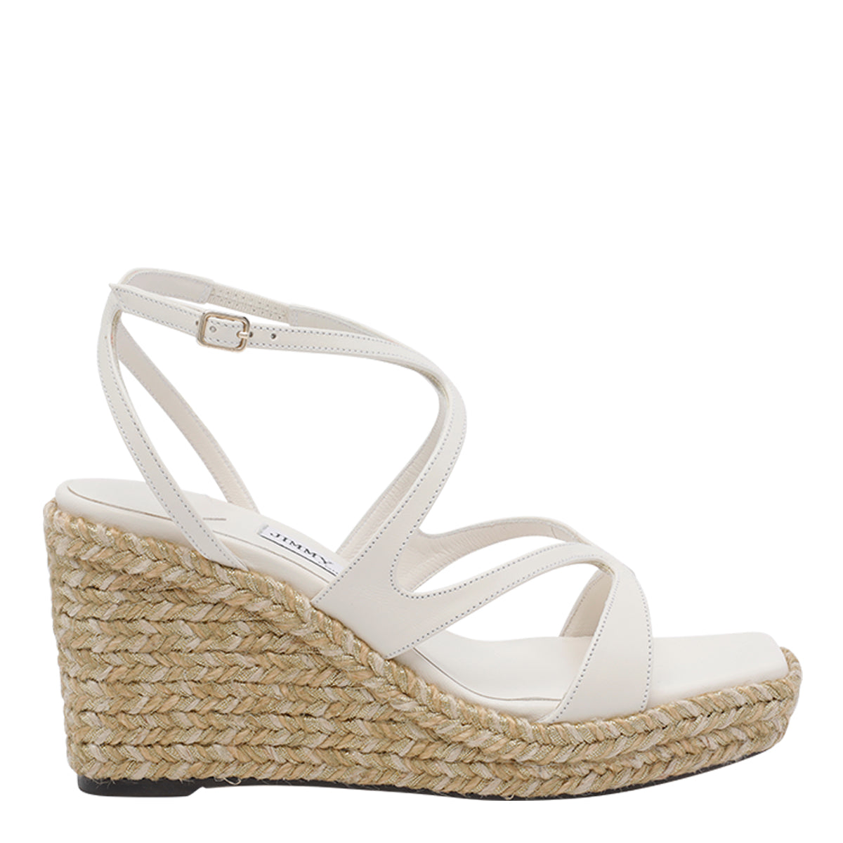 Jimmy Choo Sandals White Leather Leather/rubber Sole