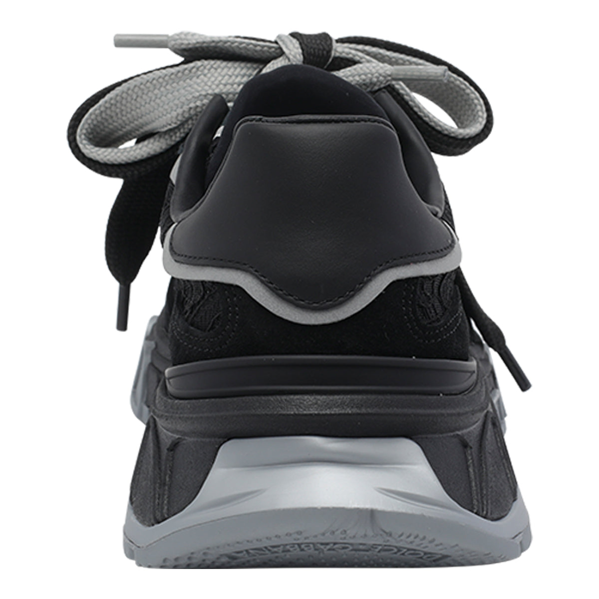 Dolce & Gabbana Sneakers Black Leather Fabric Rubber Sole