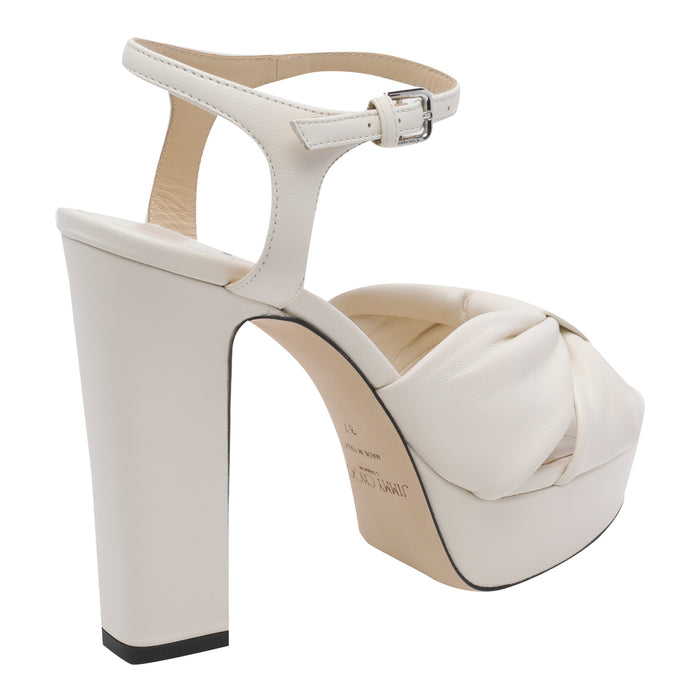 Jimmy Choo With Heel White Leather Sole