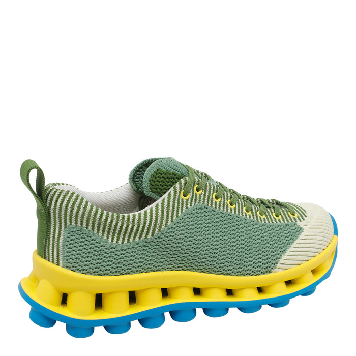 Camper Sneakers Green Fabric Rubber Sole