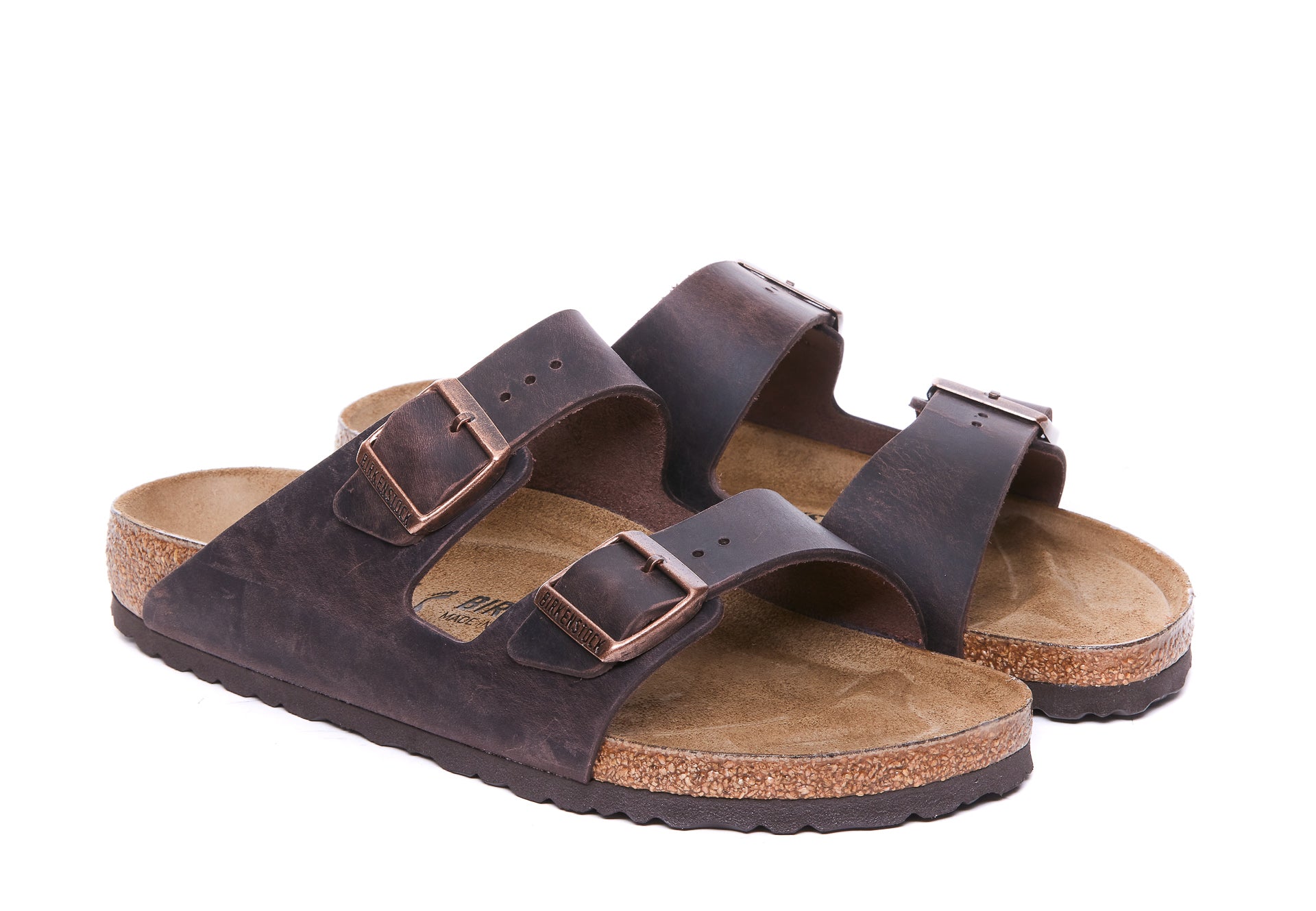 Birkenstock Sandals Brown Calf Leather/rubber Sole