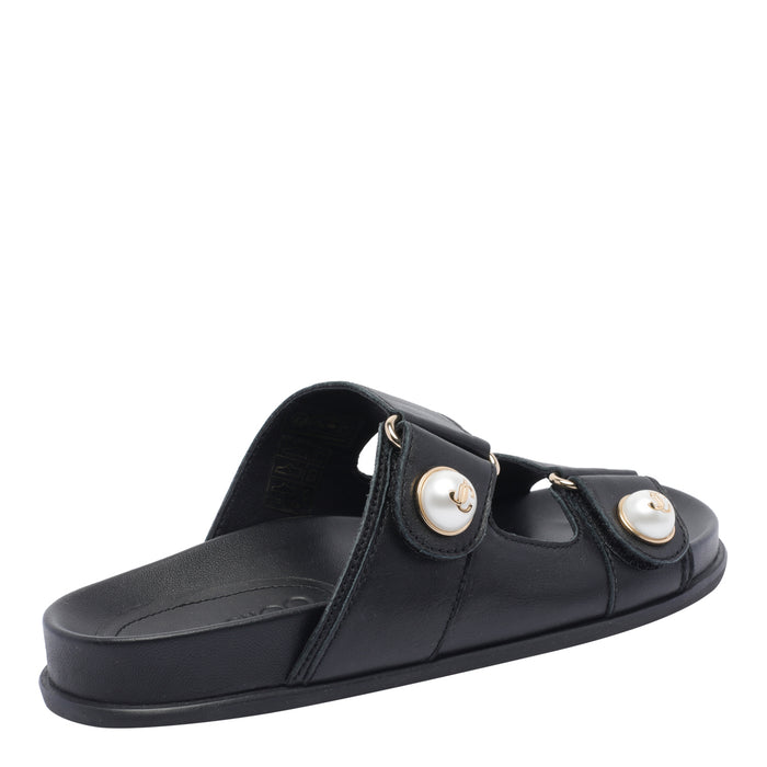 Jimmy Choo Sandals Black Calf Leather/rubber Sole