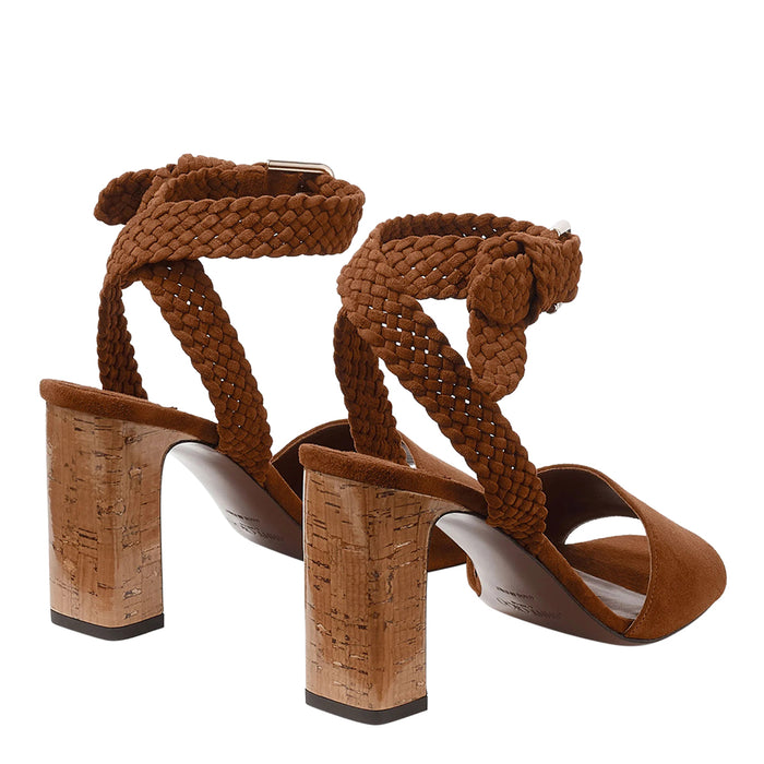 Jimmy Choo With Heel Brown Suede Leather/leather Sole