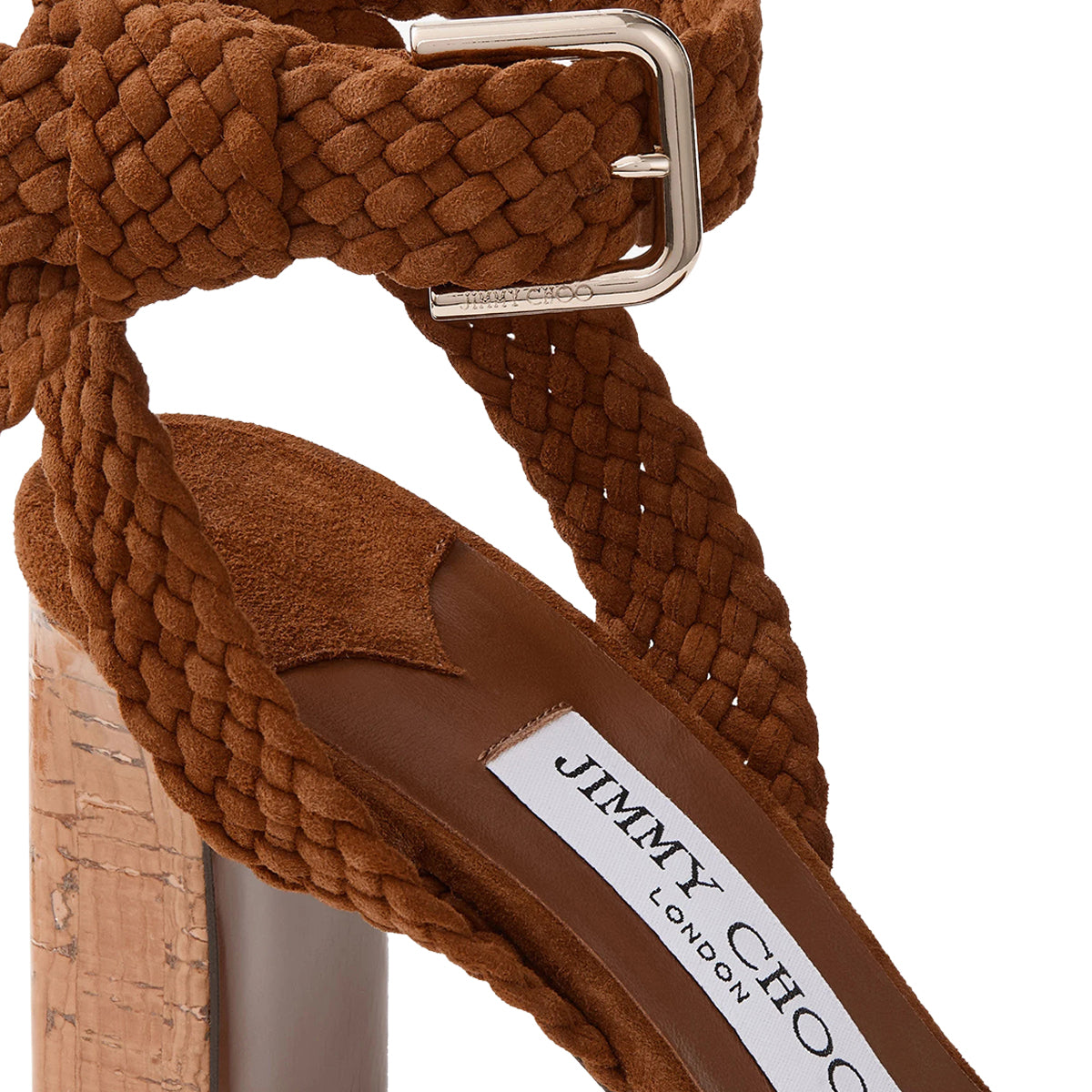 Jimmy Choo With Heel Brown Suede Leather/leather Sole