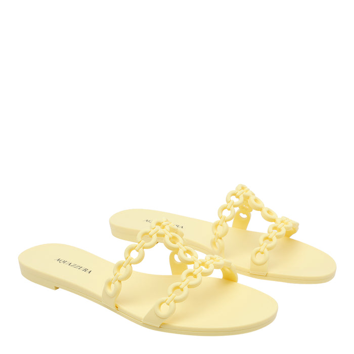 Aquazzura Sandals Yellow Rubber/rubber Sole