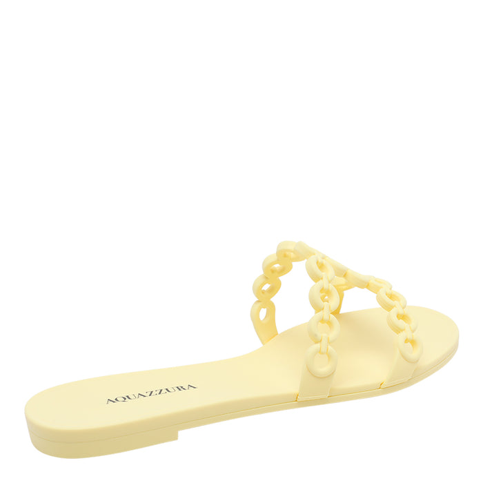 Aquazzura Sandals Yellow Rubber/rubber Sole