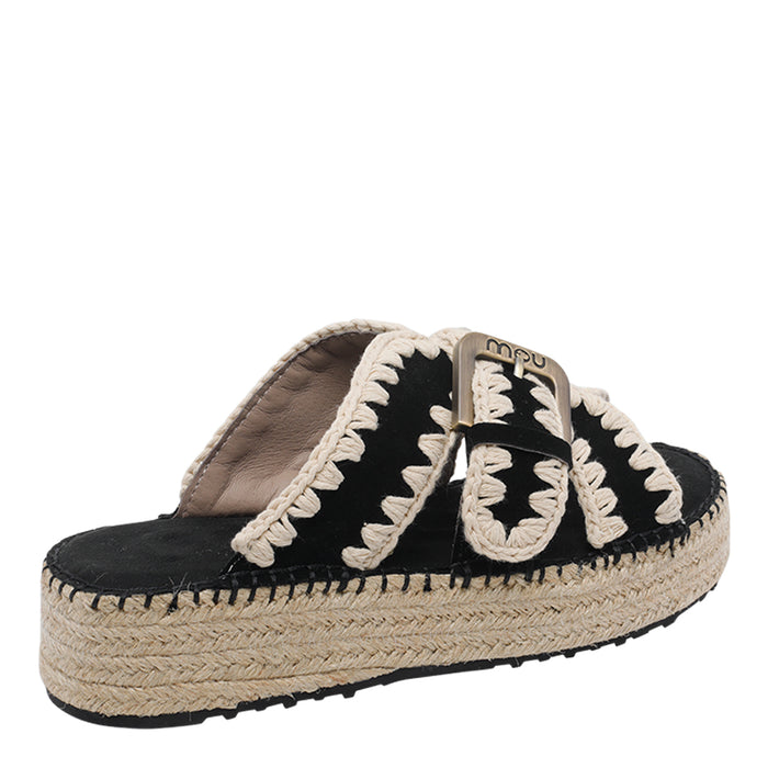 Mou Sneakers Black Suede Leather/rubber Sole