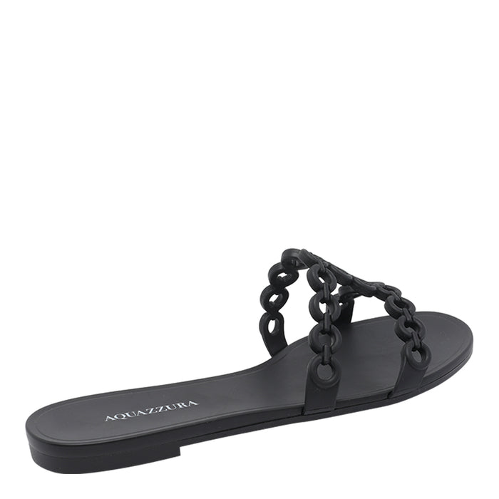 Aquazzura Sandals Black Rubber/rubber Sole
