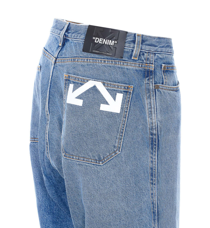 Off White Jeans Blue Cotton