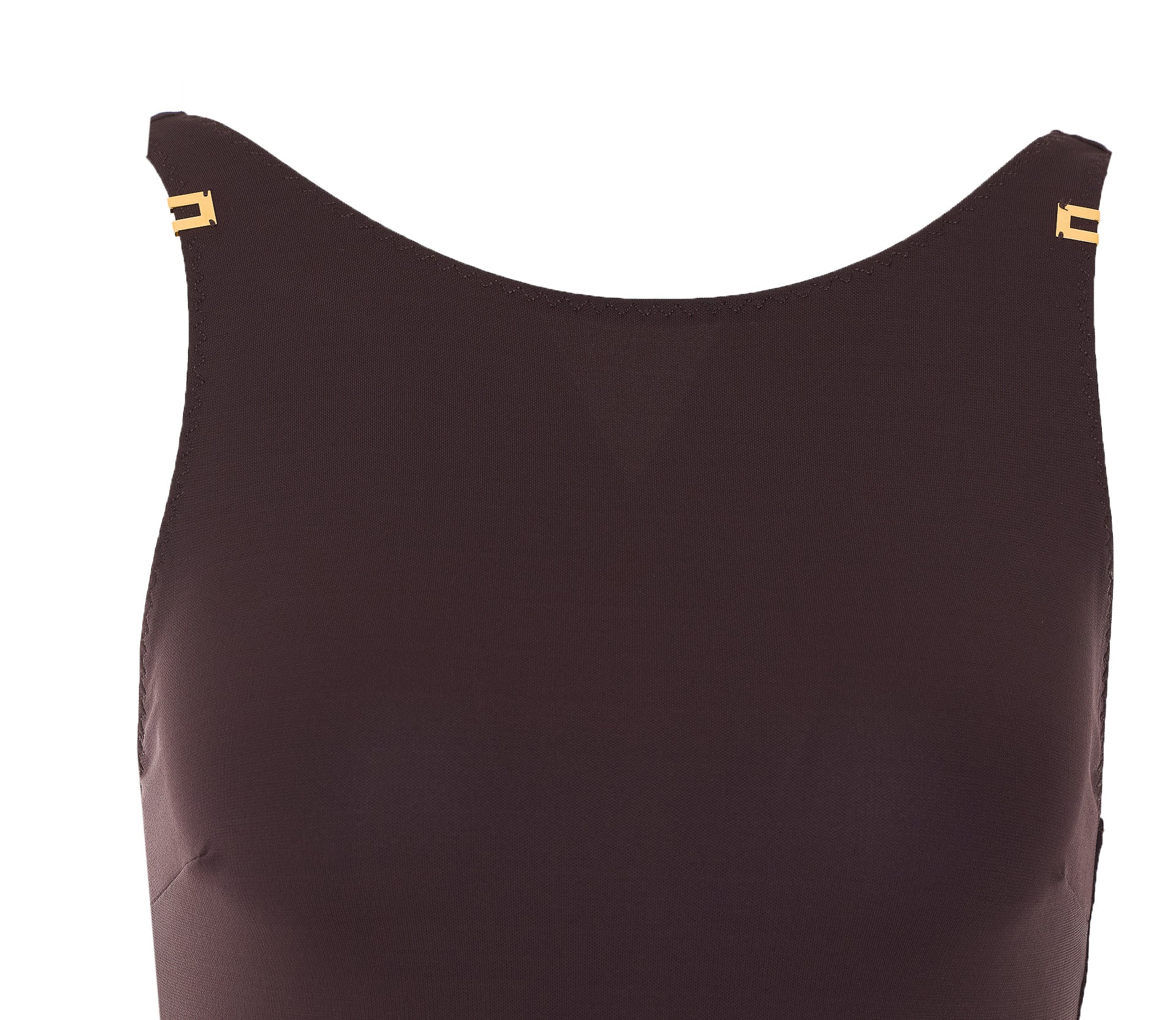 Elisabetta Franchi Top Brown Viscose