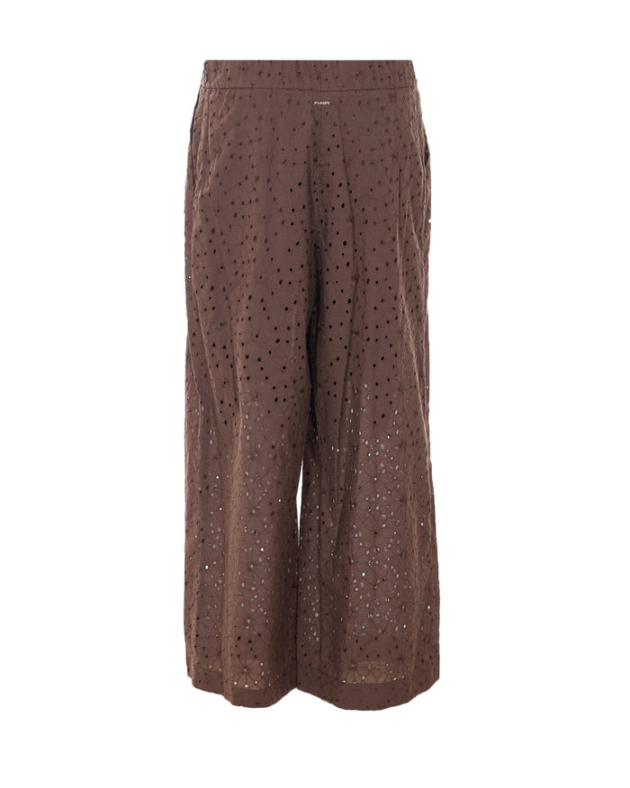 Twin-set Trousers Brown Cotton