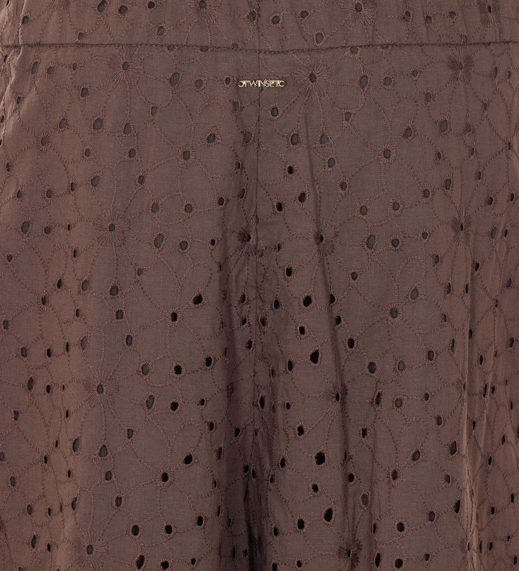 Twin-set Trousers Brown Cotton