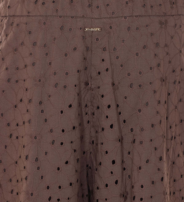 Twin-set Trousers Brown Cotton