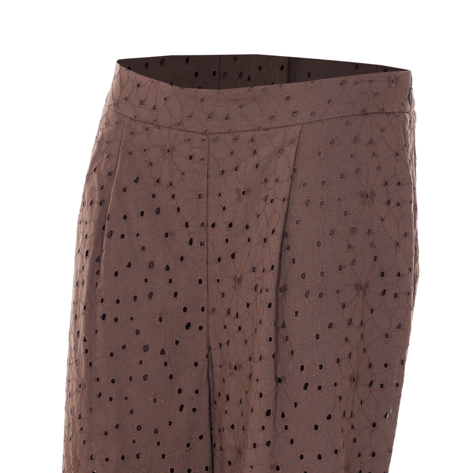 Twin-set Trousers Brown Cotton