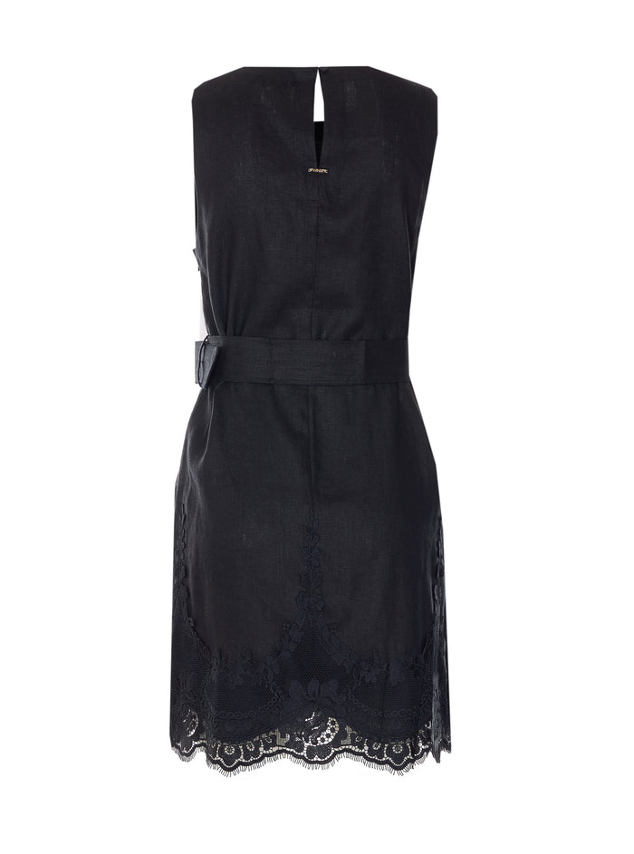 Twin-set Dresses Black Linen