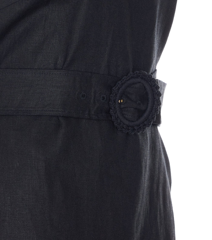 Twin-set Dresses Black Linen