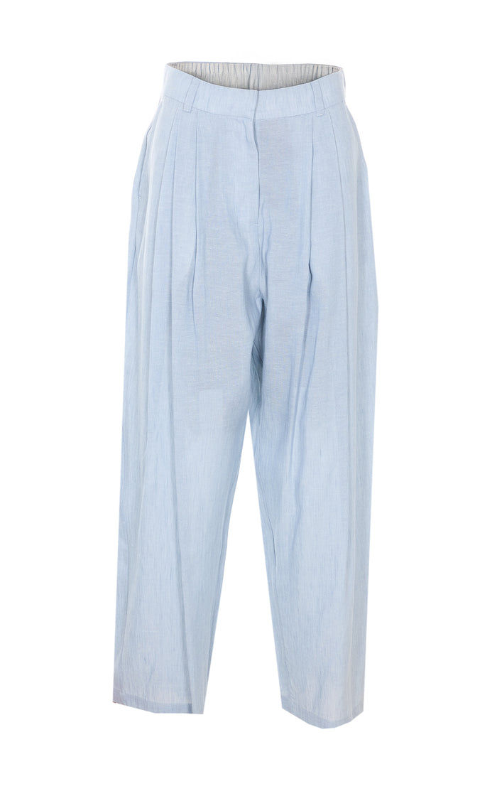 Eleh Trousers Blue Polyester