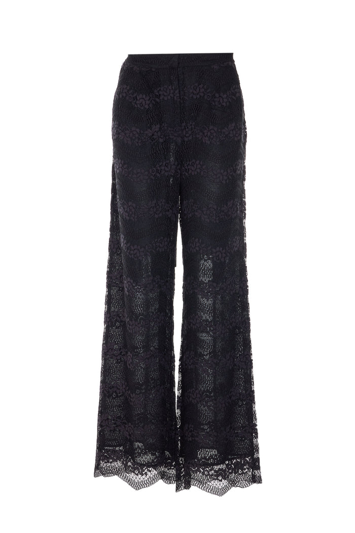 Twin-set Trousers Black Viscose